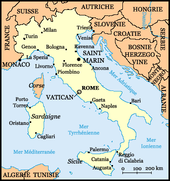 Carte Italie