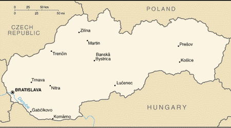 Carte Slovaquie