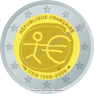 2 euros ommemorative 10 ans d'union monetaire France 2009