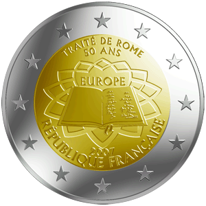 2 euros commémorative traité de Rome France 2007
